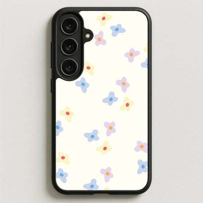 Pastel Flowers Pattern Phone Case for Galaxy S25FE