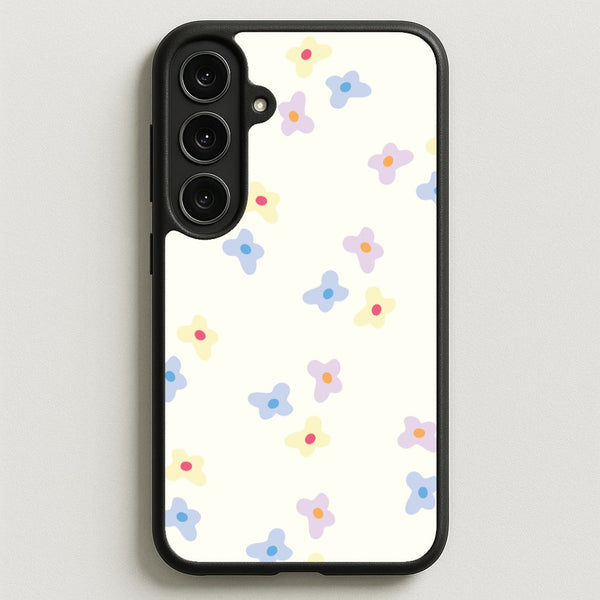 Pastel Flowers Pattern Phone Case for Galaxy S25FE