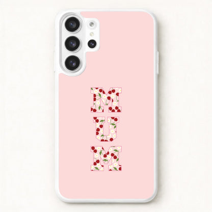 Floral Varsity Mum Phone Case for Galaxy S26 Ultra