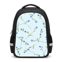 Baby Blue Floral Pattern Backpack