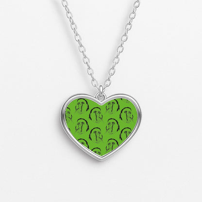 Michael Myers Pattern Heart Necklace