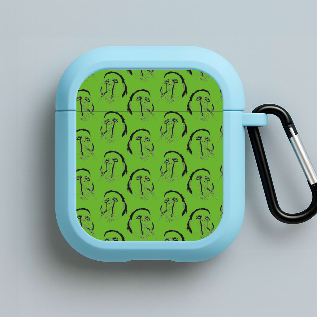 Michael Myers Pattern Blue AirPods Case