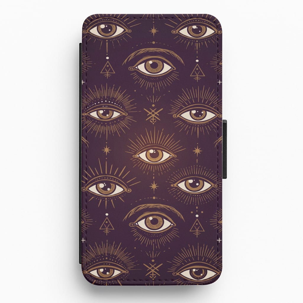 Mystic Golden Eyes Flip / Wallet Phone Case