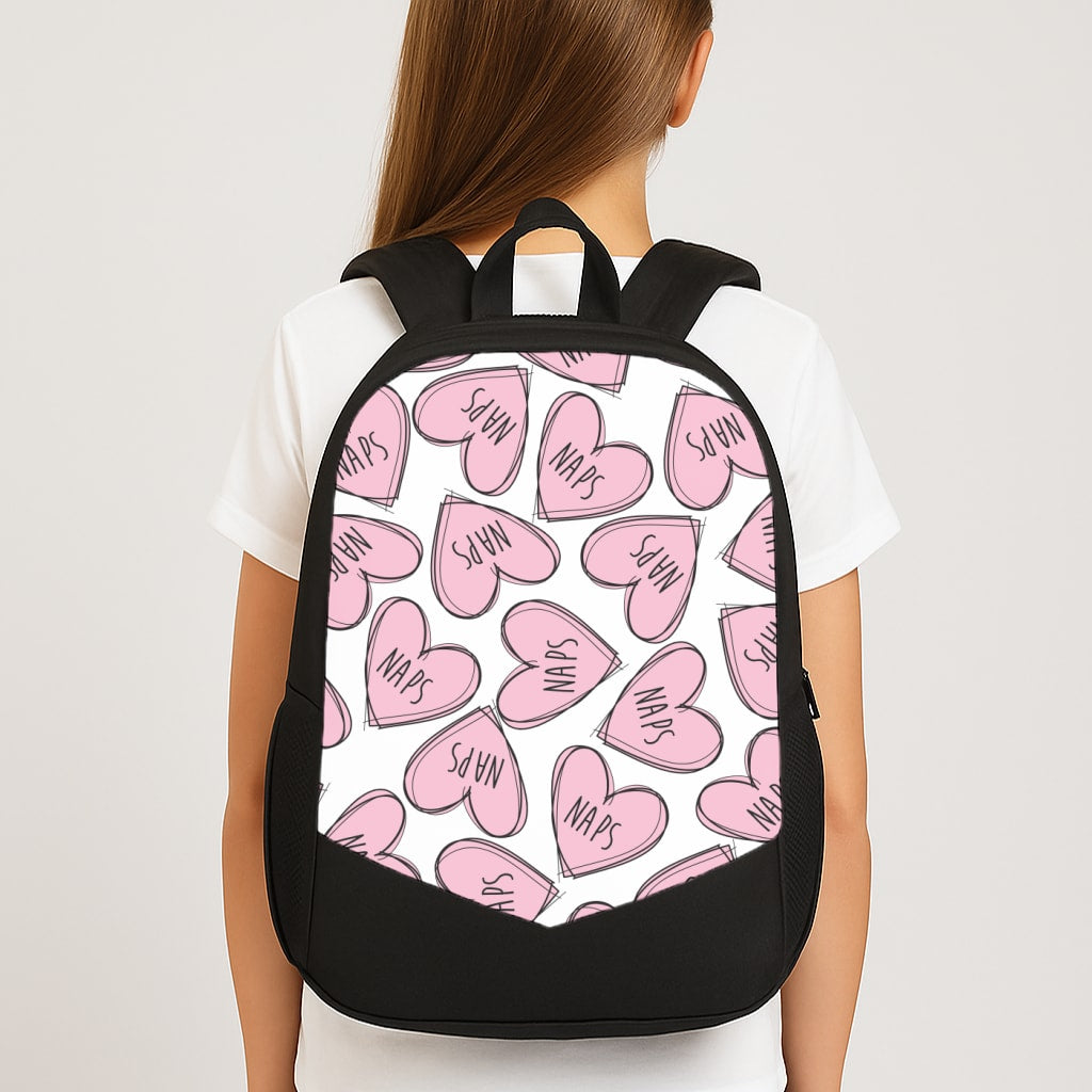 Nap Hearts, Tumblr Inspired Large School Bag
