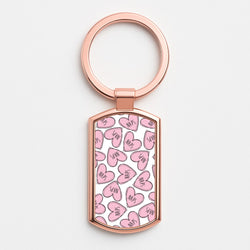 Nap Hearts, Tumblr Inspired Rose Gold Keyring