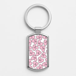 Nap Hearts, Tumblr Inspired Silver Keyring