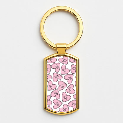 Nap Hearts, Tumblr Inspired Gold Keyring