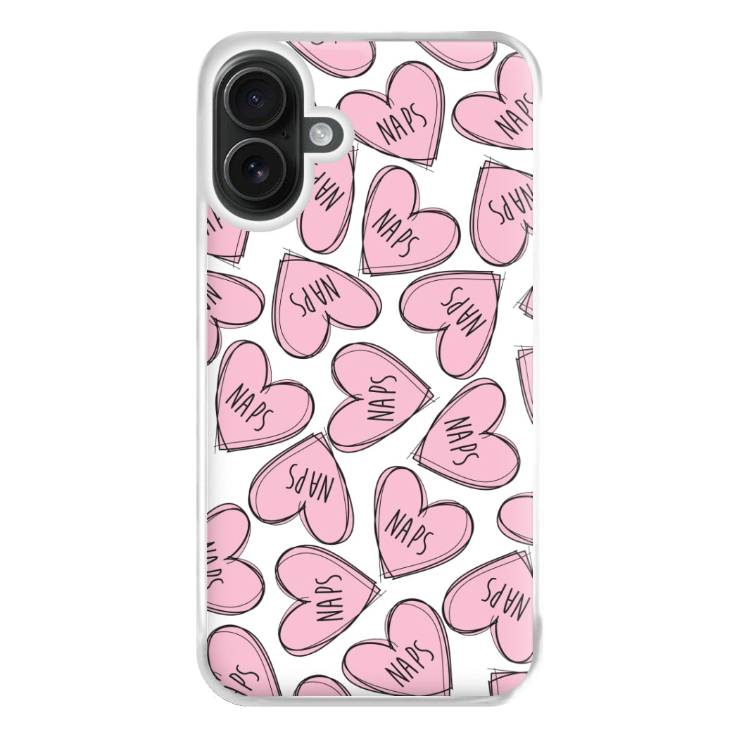 Nap Hearts, Tumblr Inspired Phone Case for iPhone 16 Plus