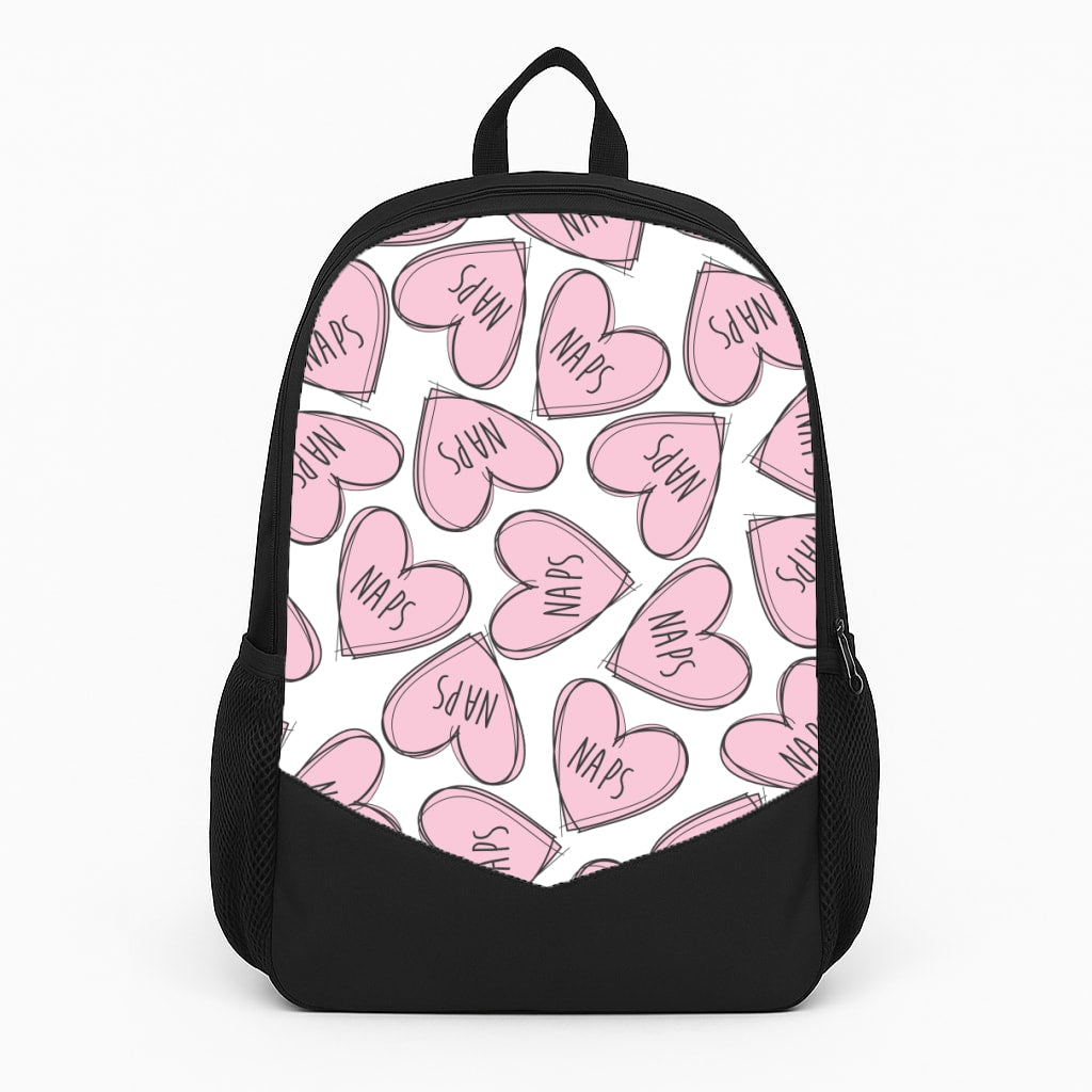 Nap Hearts, Tumblr Inspired Large Backpack