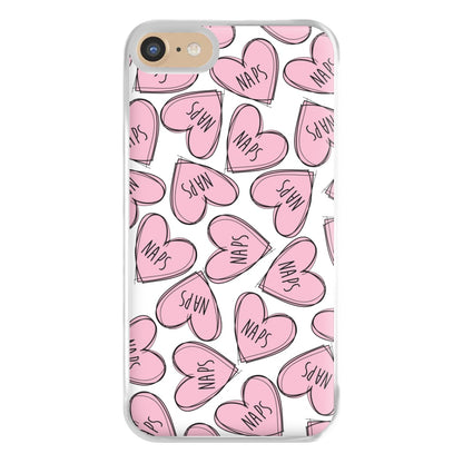 Nap Hearts, Tumblr Inspired Phone Case for iPhone 6 / 7 / 8 / SE