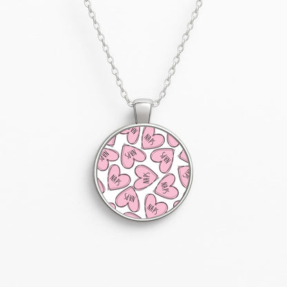 Nap Hearts, Tumblr Inspired Circle Necklace