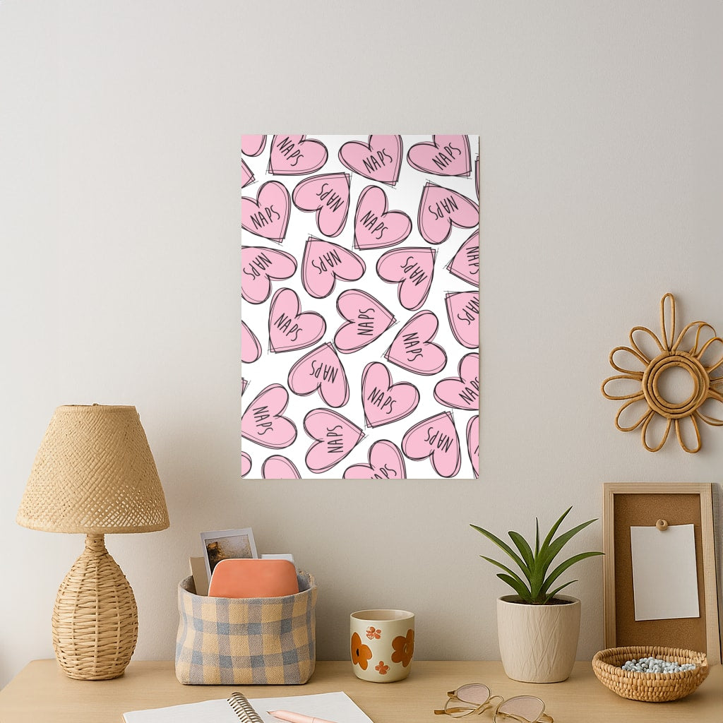 Nap Hearts, Tumblr Inspired Art Print