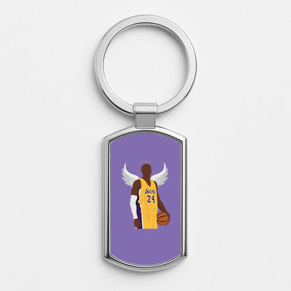Kobe with wings - Basketball Silver Keyring