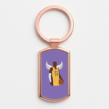 Kobe with wings - Basketball Rose Gold Keyring