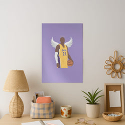 Kobe with wings - Basketball Art Print