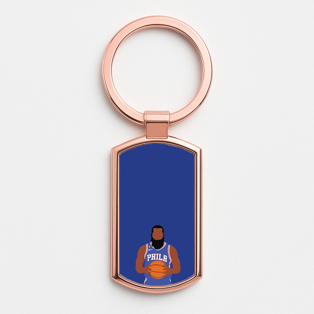 Harden - Basketball Rose Gold Keyring