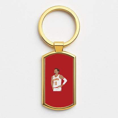 Young - Basketball Gold Keyring
