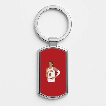 Young - Basketball Silver Keyring