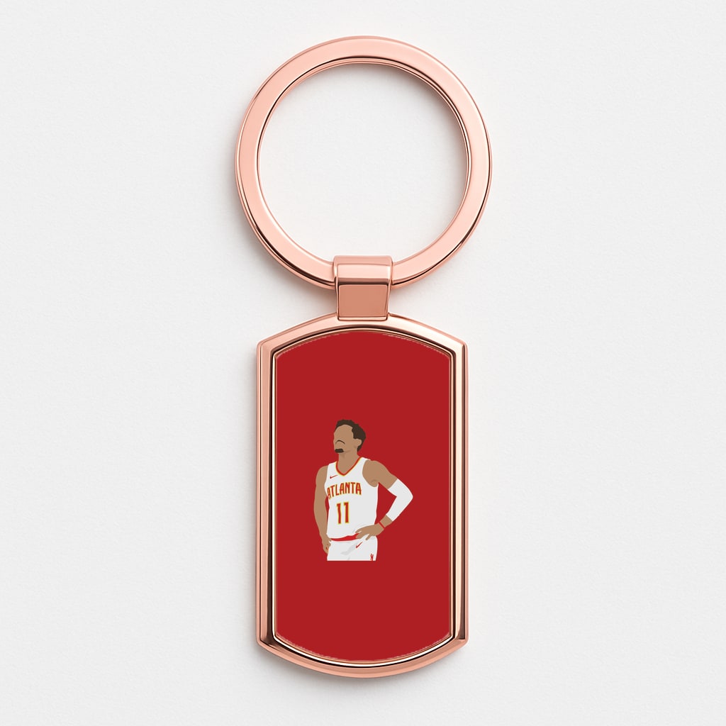 Young - Basketball Rose Gold Keyring