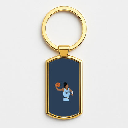 Morant - Basketball Gold Keyring
