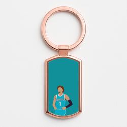 Lamelo - Basketball Rose Gold Keyring