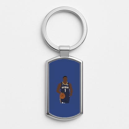 Williamson - Basketball Silver Keyring