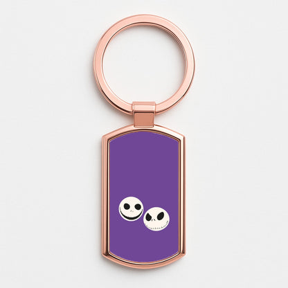 Skellington Heads - TNBC Rose Gold Keyring