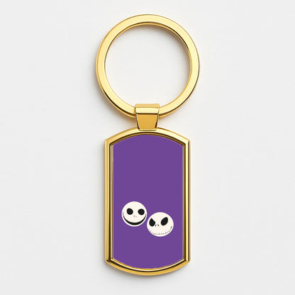 Skellington Heads - TNBC Gold Keyring