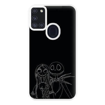 Jack And Sally - TNBC Phone Case for Galaxy A21s