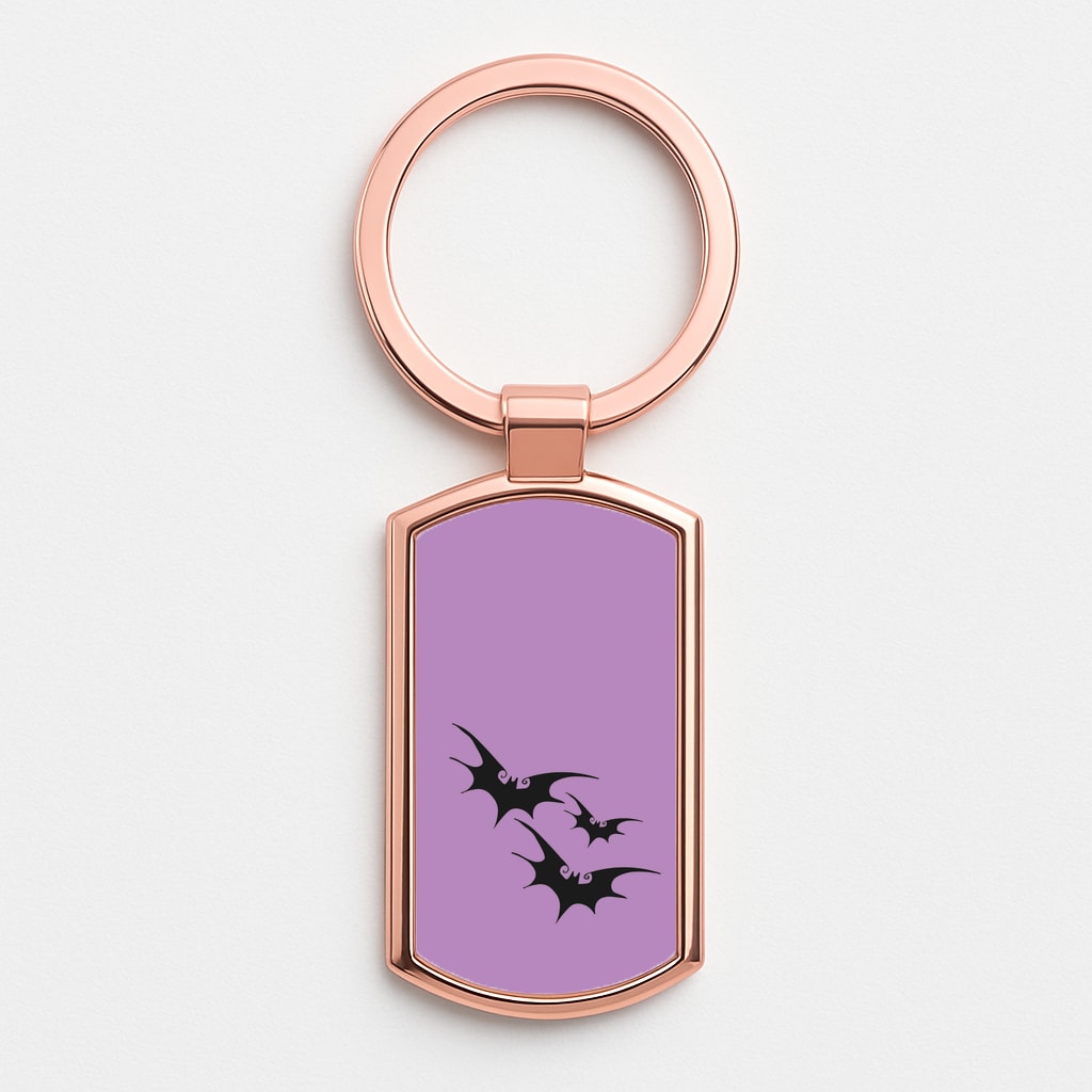 Bats - TNBC Rose Gold Keyring