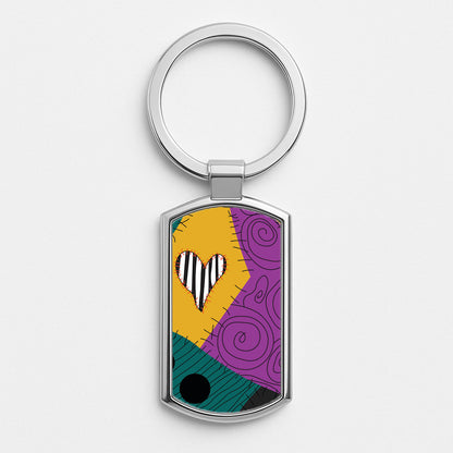 King Of Fright Silver Keyring