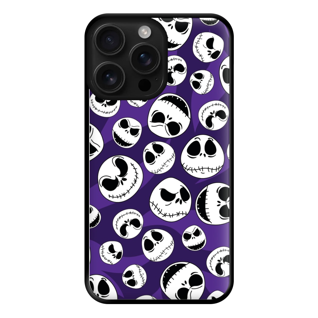 Skull Pattern Phone Case for iPhone 16 Pro Max