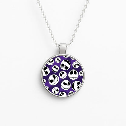 Skull Pattern Circle Necklace