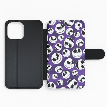 Skull Pattern Flip Phone Case