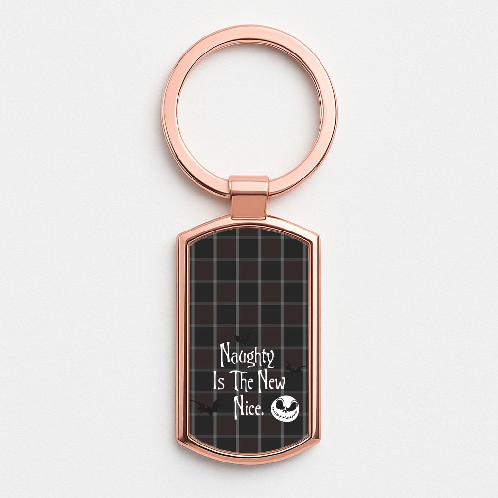 Naughty Is The New Nice Rose Gold Keyring