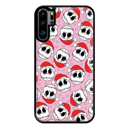 Pink Christmas Skull Pattern Phone Case for Huawei P30 Pro