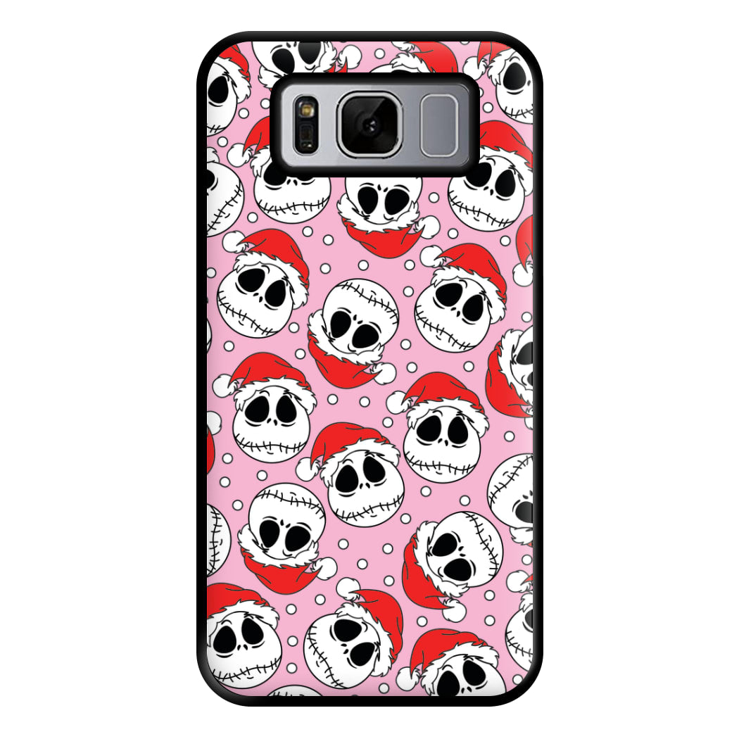 Pink Christmas Skull Pattern Phone Case for Galaxy S8 Plus