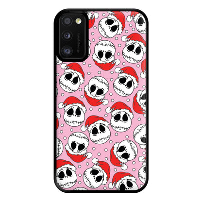 Pink Christmas Skull Pattern Phone Case for Galaxy A41