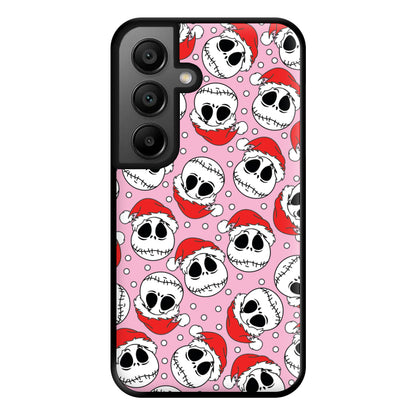 Pink Christmas Skull Pattern Phone Case for Google Pixel 8