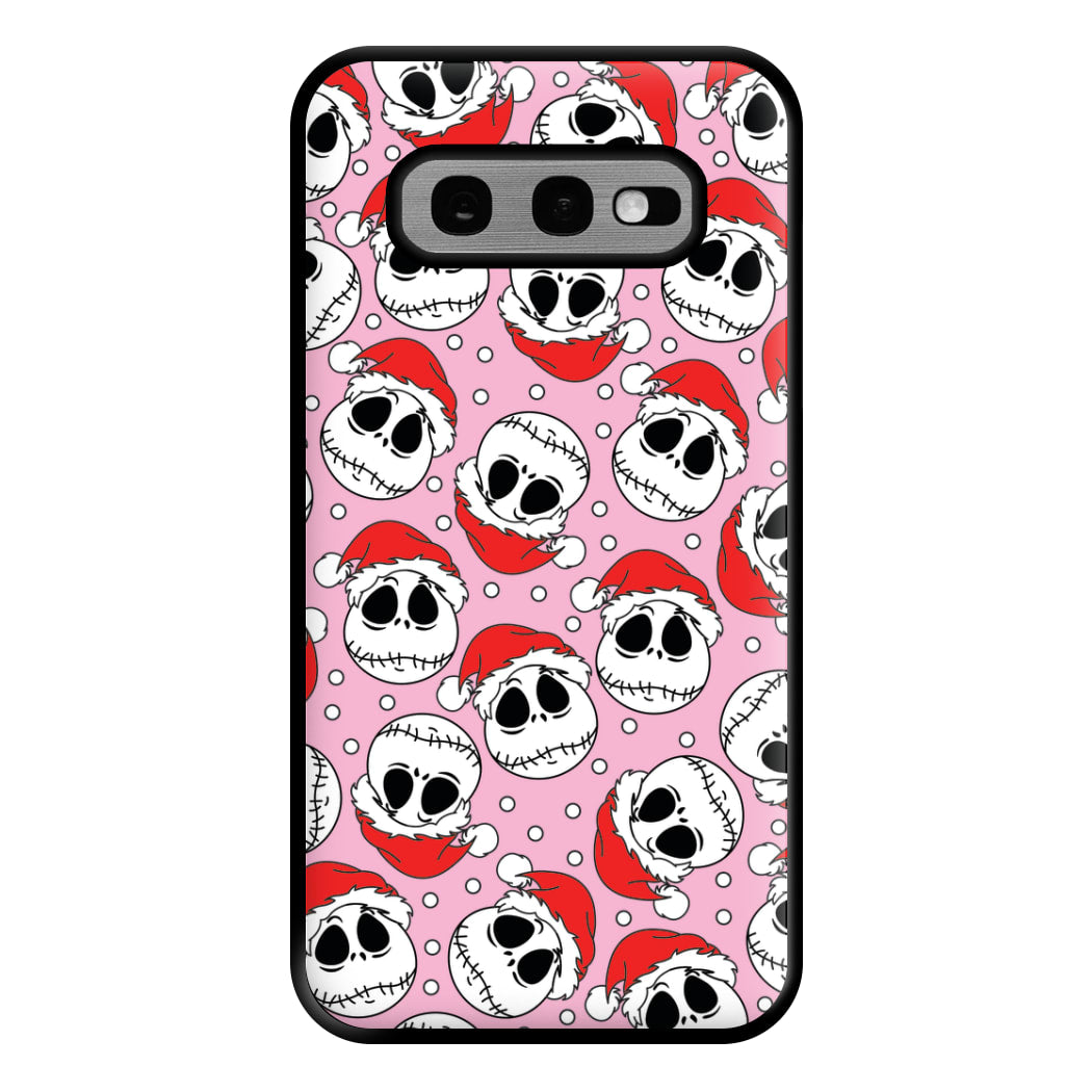 Pink Christmas Skull Pattern Phone Case for Galaxy S10e