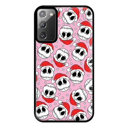 Pink Christmas Skull Pattern Phone Case for Galaxy Note 20 Ultra