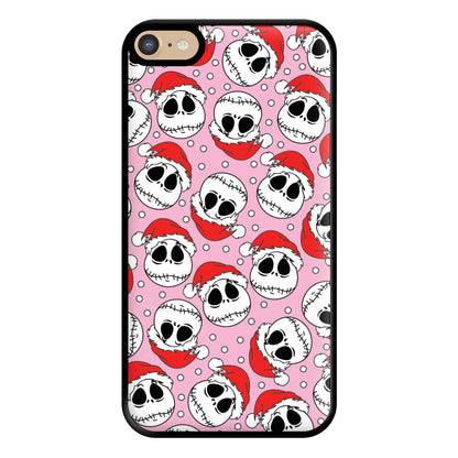 Pink Christmas Skull Pattern Phone Case for iPhone 6 Plus / 7 Plus / 8 Plus