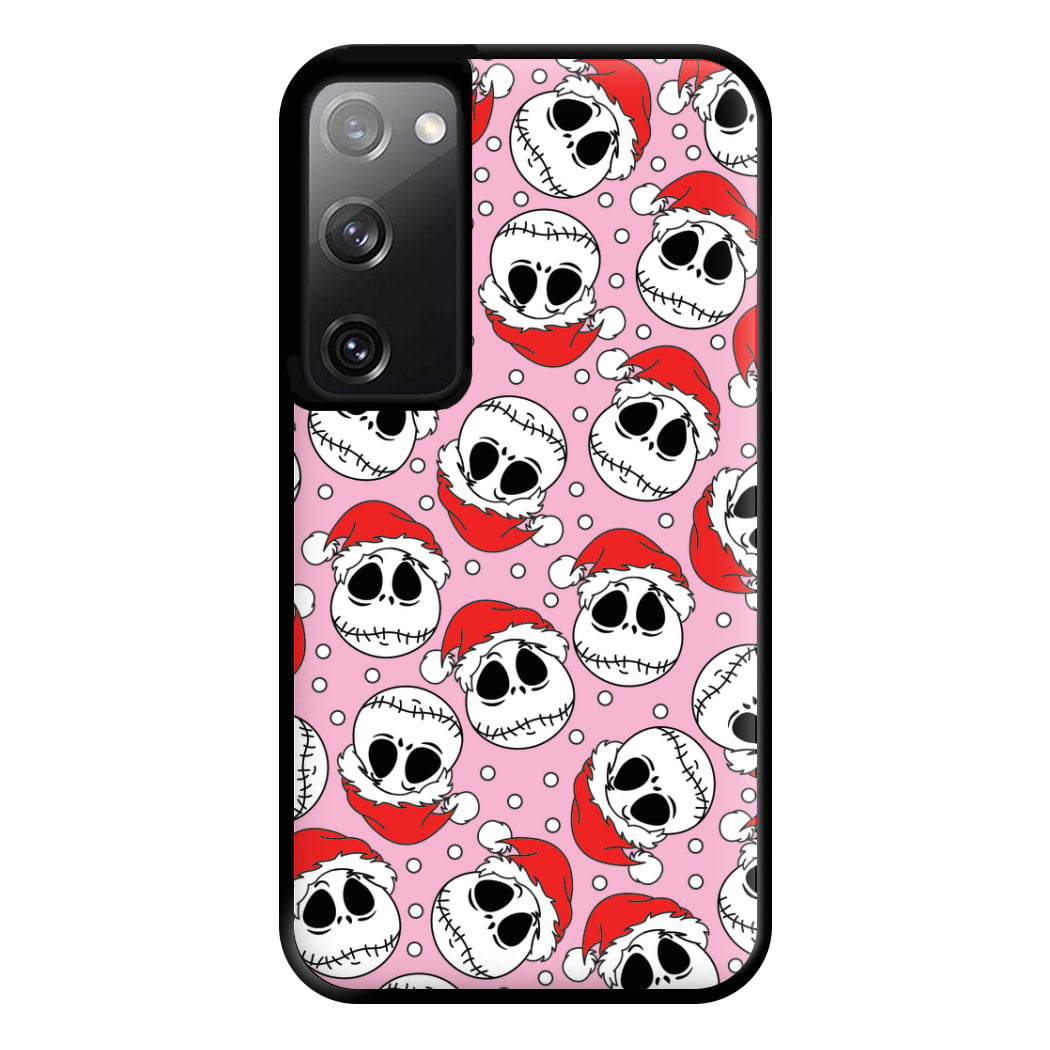 Pink Christmas Skull Pattern Phone Case for Galaxy S20