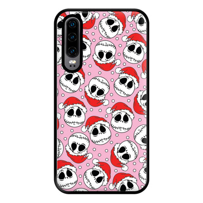 Pink Christmas Skull Pattern Phone Case for Huawei P30