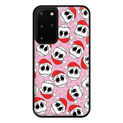 Pink Christmas Skull Pattern Phone Case for Galaxy S20 Plus