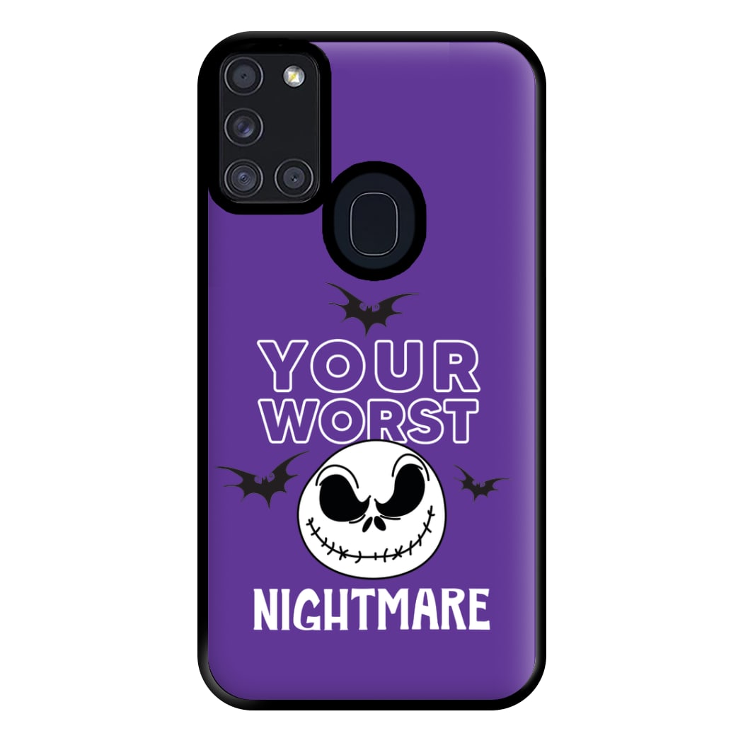 Your Worst Nightmare Purple Phone Case for Galaxy A21s