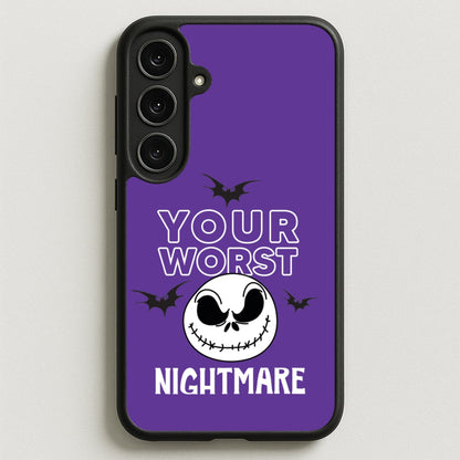 Your Worst Nightmare Purple Phone Case for Galaxy S25FE