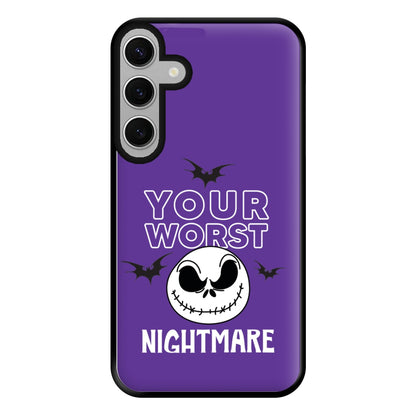 Your Worst Nightmare Purple Phone Case for Galaxy S24FE