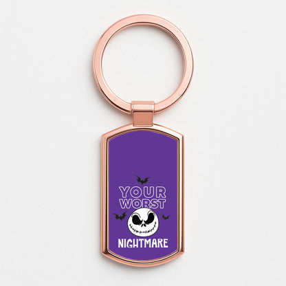Your Worst Nightmare Purple Rose Gold Keyring