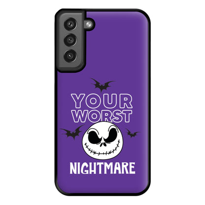 Your Worst Nightmare Purple Phone Case for Galaxy S21FE